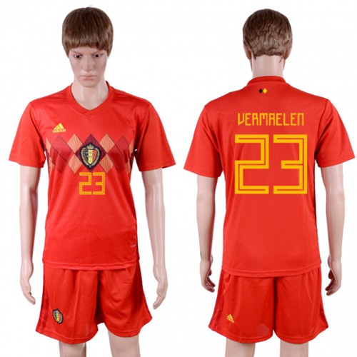 Belgium #23 Vermaelen Red Soccer Country Jersey